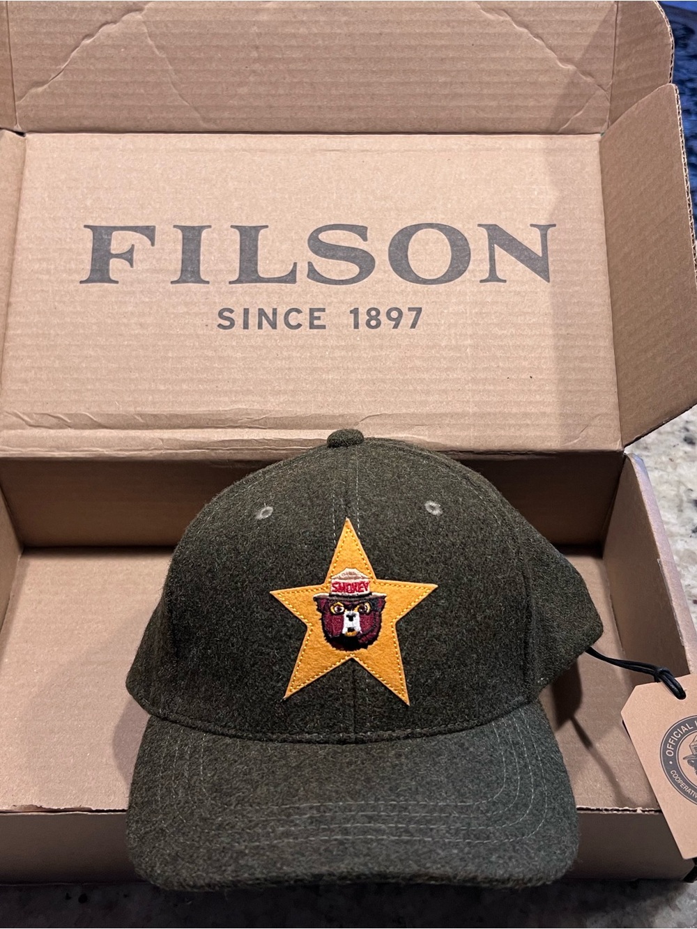 Filson Smokey Bear Wool Logger Cap